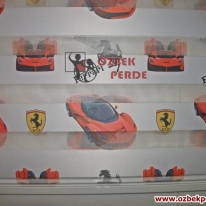 ferrari-araba-baskili-zebra-perde