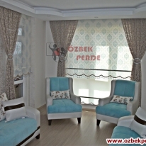 renkli-damaskli-turkuaz-tul-stor-perde-gorseli