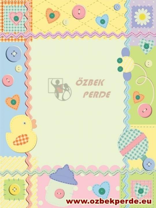Çerçeve Baskılı Bebek Halısı
