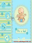 Mavi Baby Baskılı Bebek Halısı