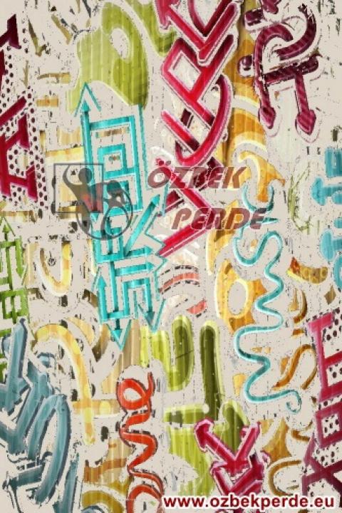 Digital Grafiti Baskılı Halı