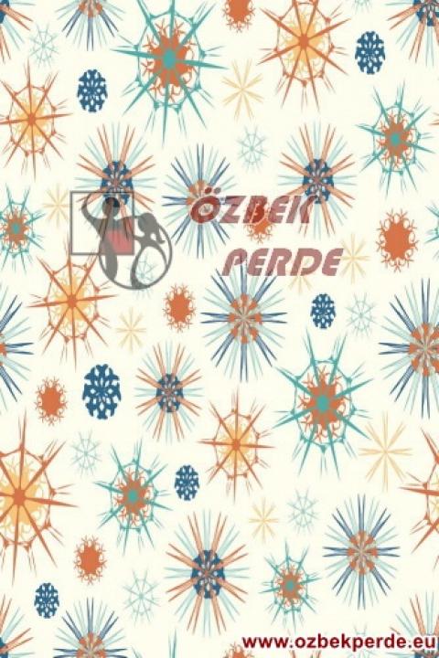 Geometrik Yıldız Baskılı Halı