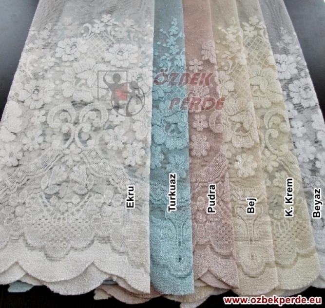 Gül Tarhı Tül Perde