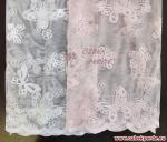 Çiçekli Kelebek Tül Perde